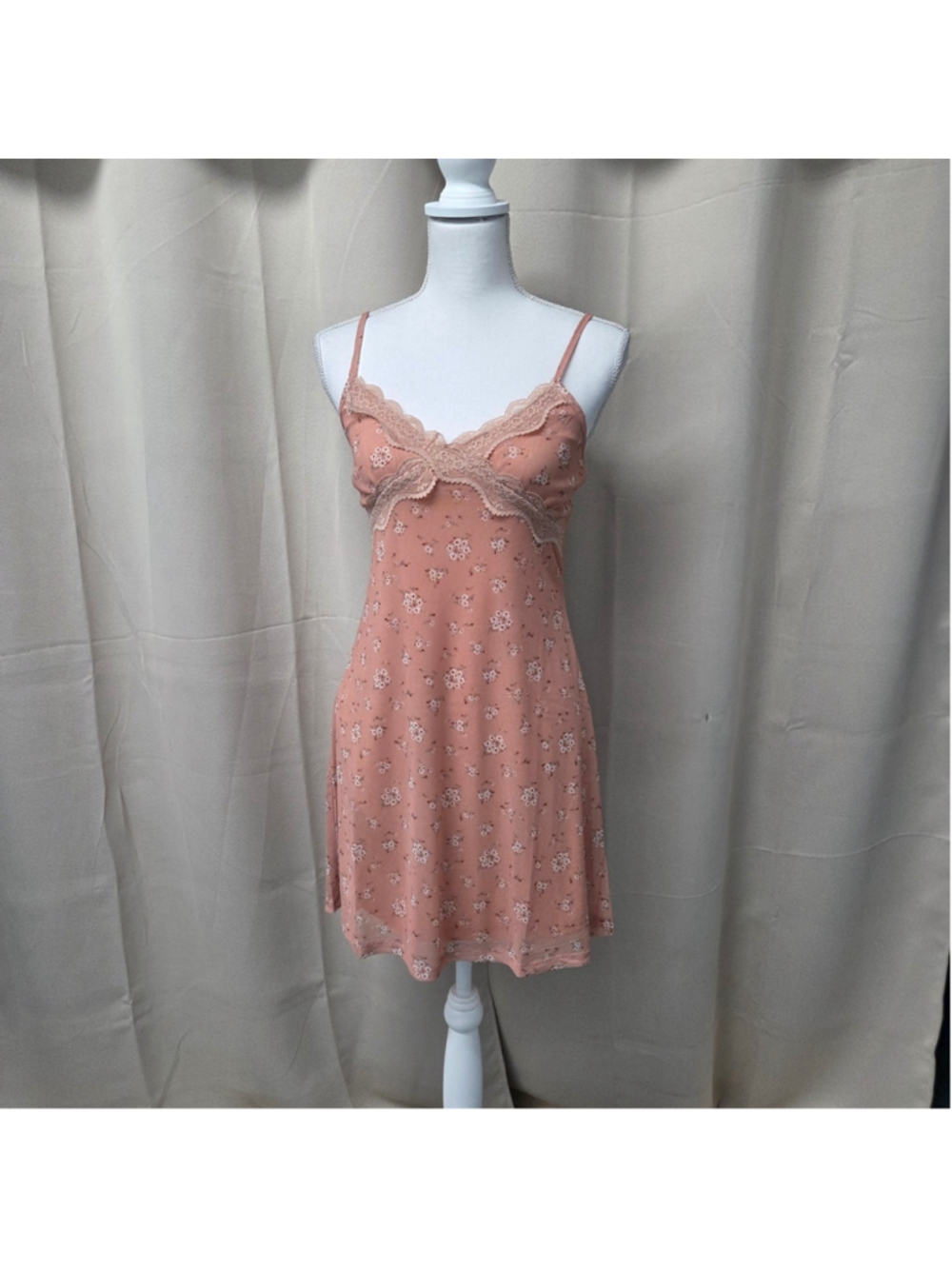 Forever 21 Mini Dress Summer Lace Trim Dollette Cottagecore Fairycore Size M